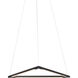 Z-Bar LED 15.9 inch Matte Black Pendant Ceiling Light, Triangle